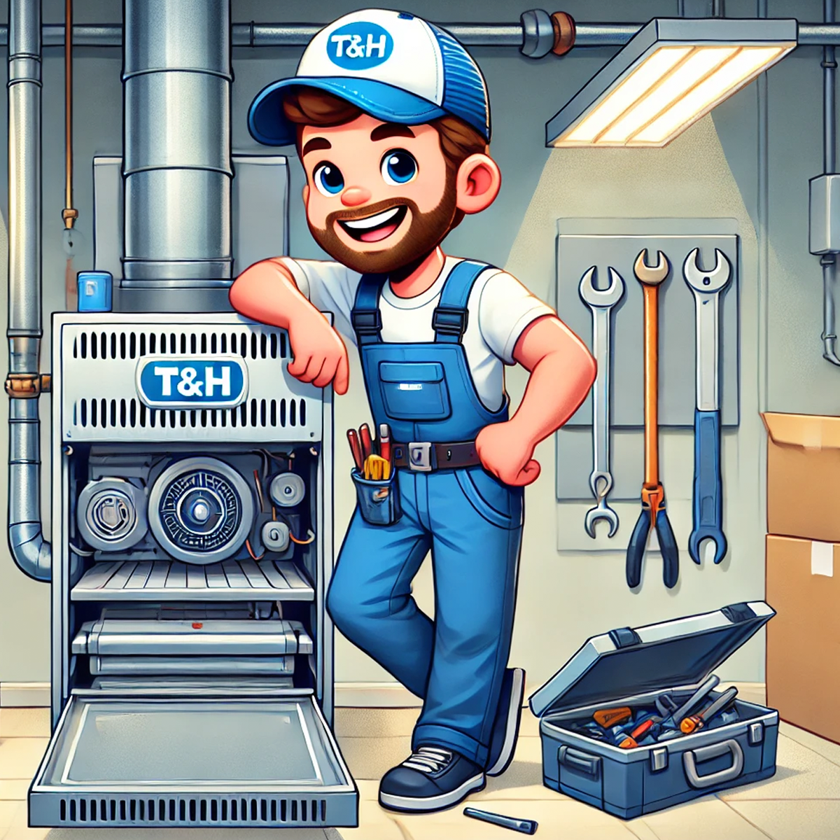 T&H Tech doing furnace repair